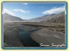 River flowing through desert, Ladakh
