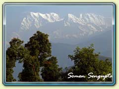 View of Himalayas from Pokhra