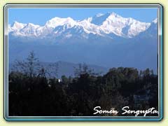 Kanchendzonga range as seen from Darjeeling, Bengal
