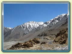 View on the way to Changla pass - Worlds 3rd highest motorable road