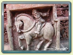 Terracotta Horse riders in a temple at Moynagarh, Medinipur