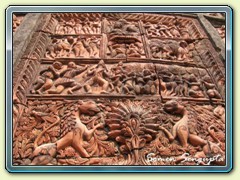 Wall of Dey family temple, Jaypur, Bankura