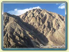 Barren mountain in snow desert, Ladakh