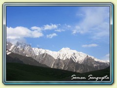 Coming down from snow, Sonemarg, Kashmir