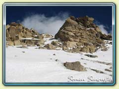 View on the way to Changla pass - Worlds 3rd highest motorable road