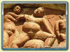 Terracotta works on the walls of temple at Hadal Narayanpur