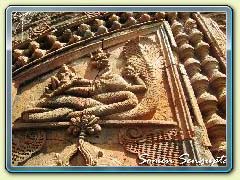 Terracotta works on the walls of temple at Hadal Narayanpur