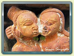 Kiss - wall of Gopal Jiu temple, Ambika Kalna, Burdwan