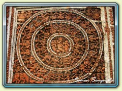 Raschakra on wall of Shyamrai temple, Bishnupur, Bankura