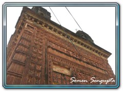 Terracotta works on walls of temple at Ghurisa, Birbhum