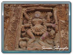 Terracotta works on walls of temple at Ghurisa, Birbhum