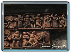 Terracotta Horse riders ina temple at Moynagarh, Medinipur