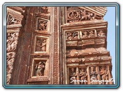 Terracotta works on walls of a temple at Itonda, Birbhum